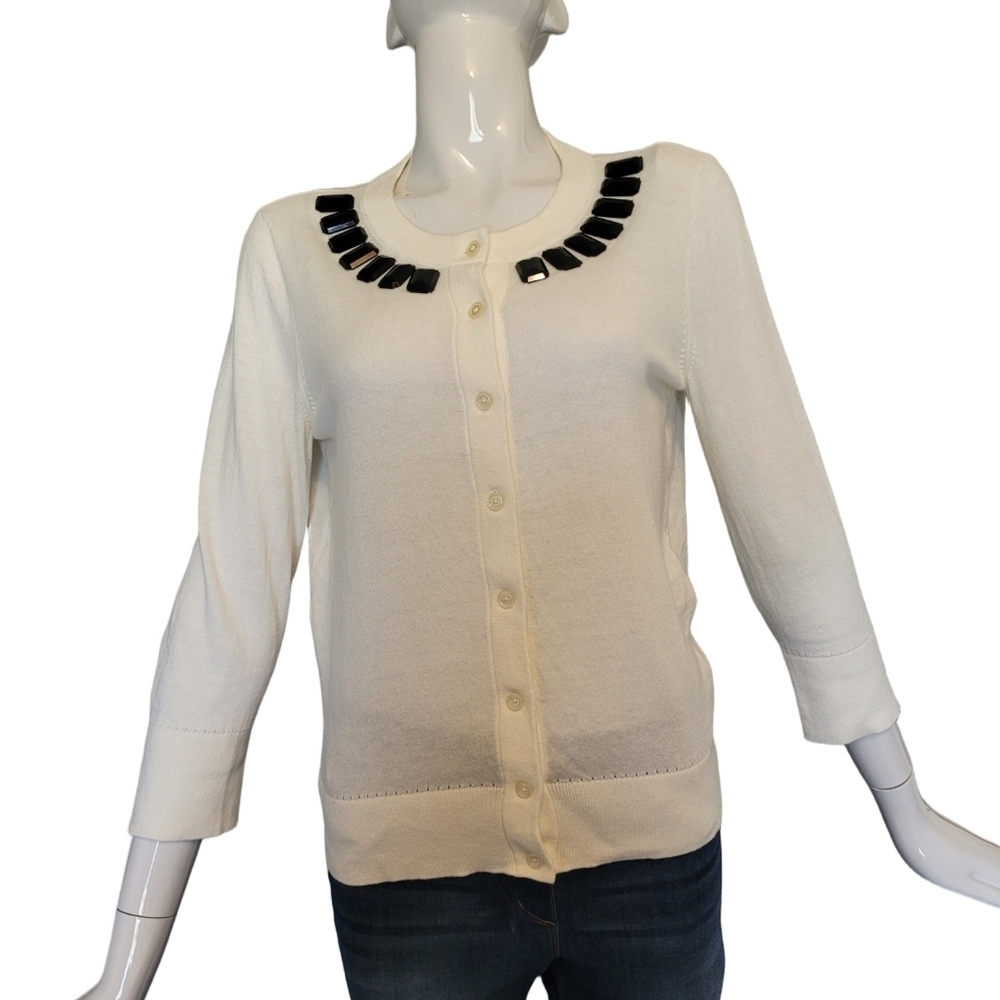 Kate Spade Embellished Neckline Cardigan, VGUC, Size M